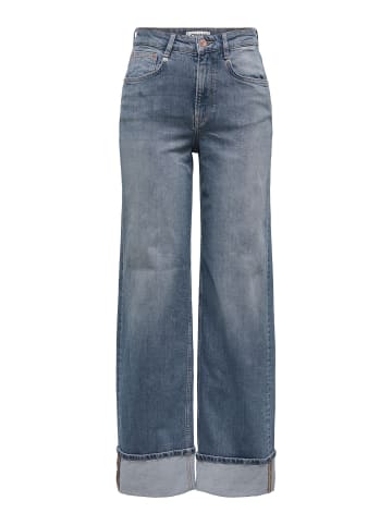 ONLY Jeans mit weitem Bein in Special Blue Grey Denim