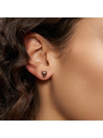 LIEBESKIND BERLIN Ohrstecker Metal Heart in roségold