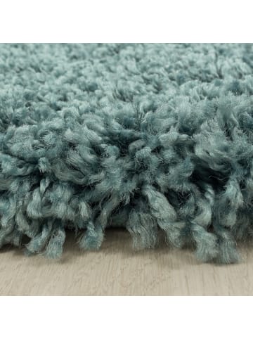 Hochflor Teppich Sima in Blau