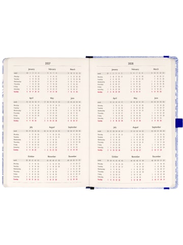 NOTIQUE Planbook Notizbuch 2027 mit Gummiband in Meereswelt - 13 x 21 cm