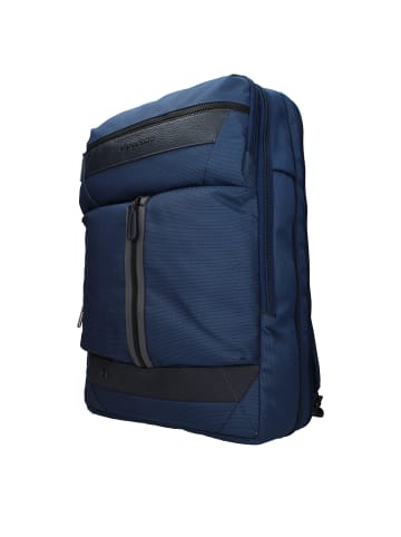 Piquadro Blau Stoff Rucksack