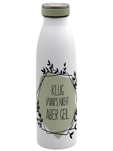 Geda Labels Isolierflasche Klug wars nicht aber geil in Weiß - 500 ml