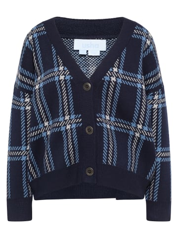 usha BLUE LABEL Damen Strickjacke in Marine Mehrfarbig