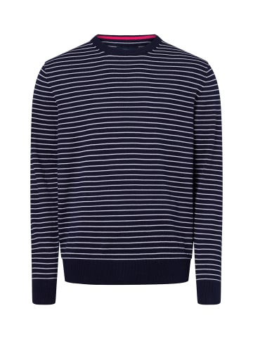 Andrew James Strickpullover in marine weiß - 0002
