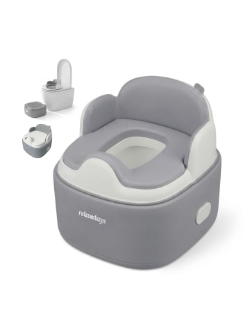 relaxdays Töpfchen "4in1" in Grau - (B)36,5 x (H)33,5 x (T)29 cm
