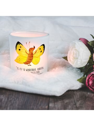 Mr. & Mrs. Panda Kerzenhalter Schmetterling Zitronenfalter mit S... in Transparent
