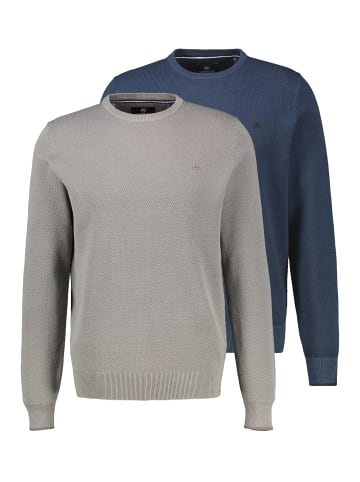 Lerros Pullover Basic in Grau / blau