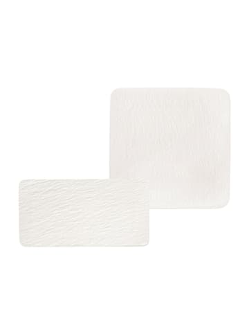 Villeroy & Boch 2-tlg. Servierplatten Manufacture Rock in Weiß