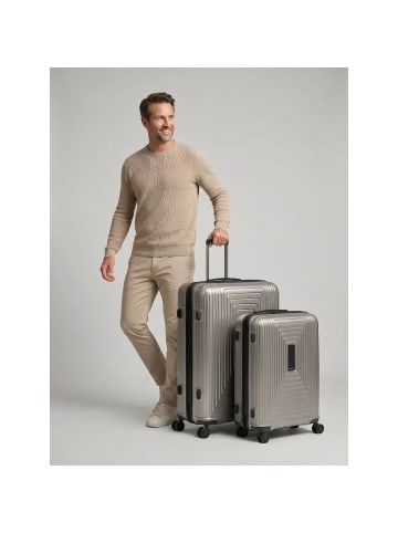 Redolz Essentials 14 4 Rollen Kofferset 2-teilig mit Dehnfalte in coffee grey metallic