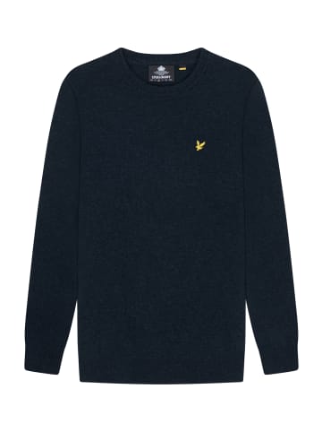 Lyle & Scott Strickpullover in Dunkelblau meliert