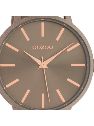 Oozoo Analog-Armbanduhr Oozoo Timepieces braun, taupe groß (ca. 42mm)