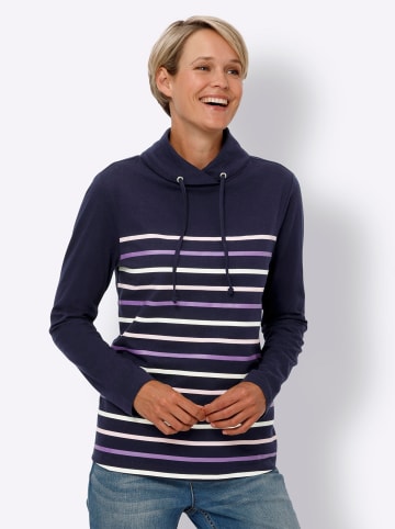 Sieh an! Rollkragen-Shirt in marine-ecru-gestreift