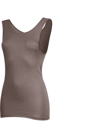 Erwin Müller Feinripp Unterhemd 2er-Pack in taupe