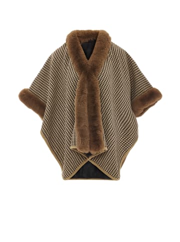 Usha Poncho in Braun