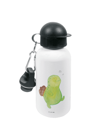 Mr. & Mrs. Panda Kindertrinkflasche Schildkröte Pfeifen ohne Spruch in Weiß