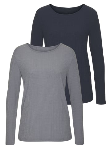 Vivance Langarmshirt in navy, graublau