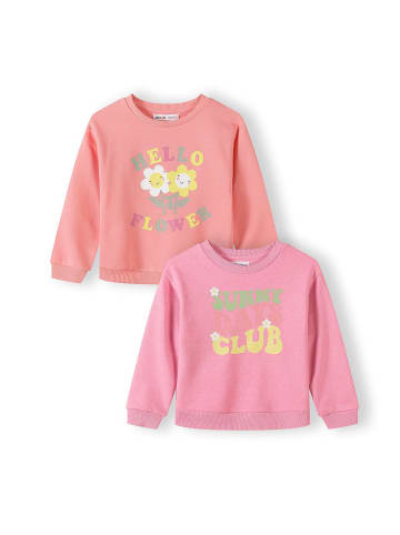 Minoti 2-er Pack Sweatshirt 30FLEECE106 in koralle