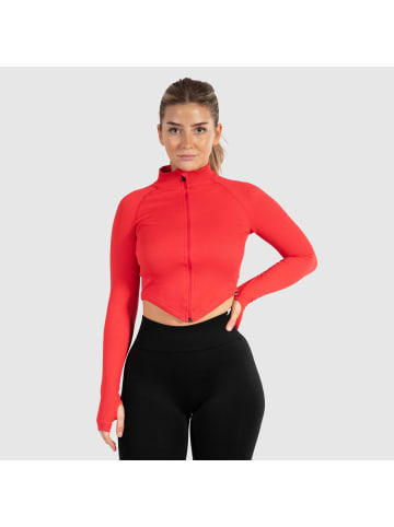 SMILODOX Crop Trainingsjacke Serina in Rot