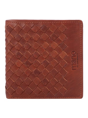 mano Don Luca Geldbörse Leder 10,5 cm in cognac