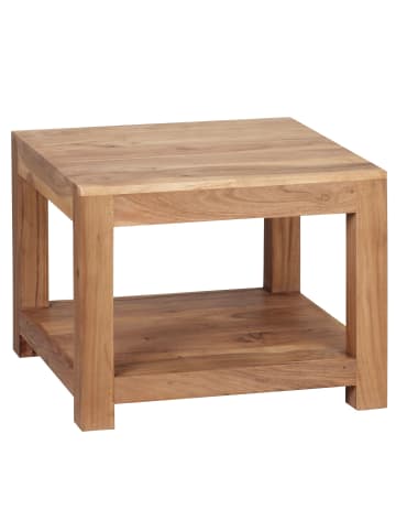 KADIMA DESIGN Couchtisch Massivholz | Landhausstil, Ablagefach, Pflegeleicht in Beige