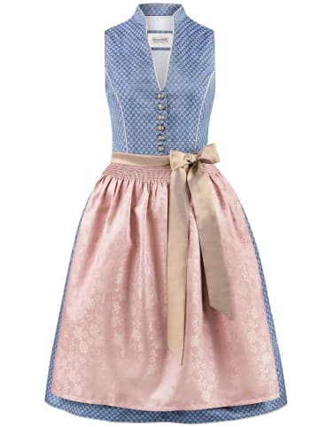 Stockerpoint Midi Dirndl "Melinda" in blau-taupe