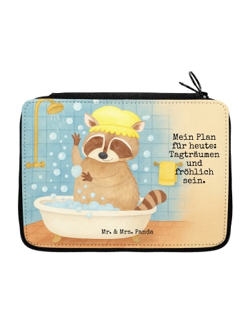 Mr. & Mrs. Panda Etui Waschbär Design mit Spruch in Weiß