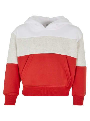 Urban Classics Kapuzenpullover in white/lightgrey/hugered