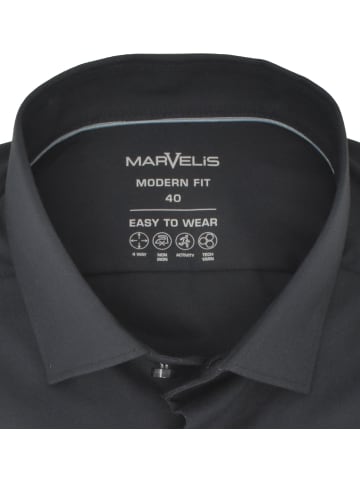 MARVELIS Modern Fit Easy To Wear Hemd in Anthrazit