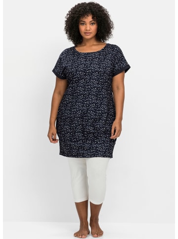 sheego Freizeitkleid in marine bedruckt