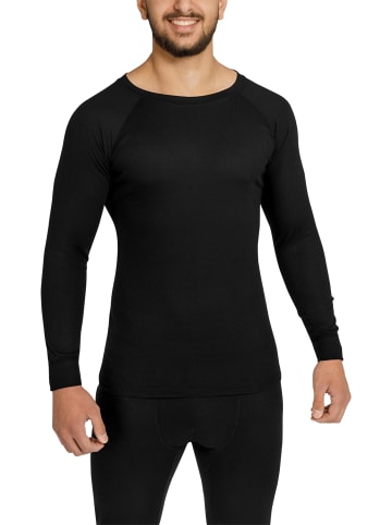 Normani Outdoor Sports Herren Thermounterwäsche Langarm-Shirt Ivvavik in Schwarz