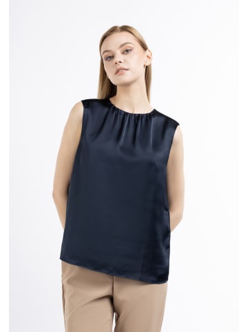 DreiMaster Damen Kurzarmbluse in Navy