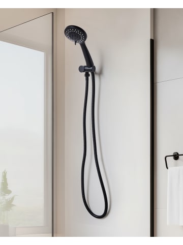 Beliani Wannenarmaturen TAMUSHAL in Schwarz - (W) 10 x (H) 23 x (L) 3 cm