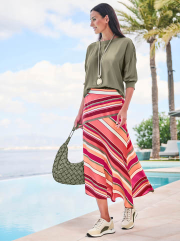 Heine Satinbluse in khaki