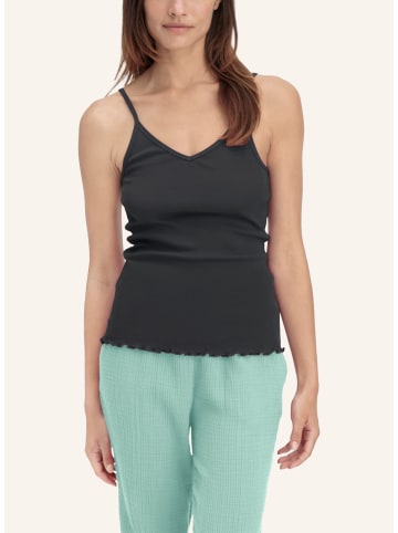 Hessnatur Spaghetti-Top V-Neck Fitted 2er-Set in schwarz