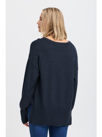 PULZ Jeans Strickpullover PZSTEFFI Relaxed fit in Dark Sapphire Melange
