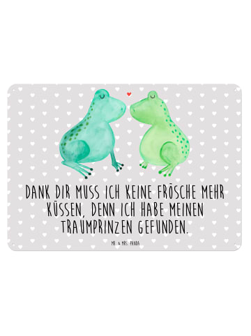 Mr. & Mrs. Panda tafel Frosch Liebe mit Spruch in Grau Pastell