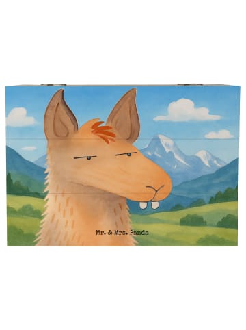 Mr. & Mrs. Panda Aufbewahrungsbox Lamakopf Genervt Design ohne S... in Weiß