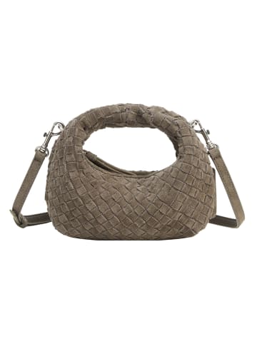 Les Visionnaires Greta Micro weave Handtasche Leder 20 cm in dimgrey