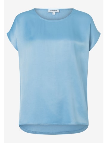 More & More Satin-T-Shirt in hellblau