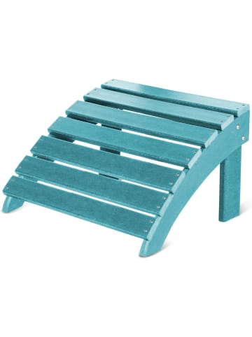 Aspero Gartenstuhl Adirondack mit Fußstütze in Türkis