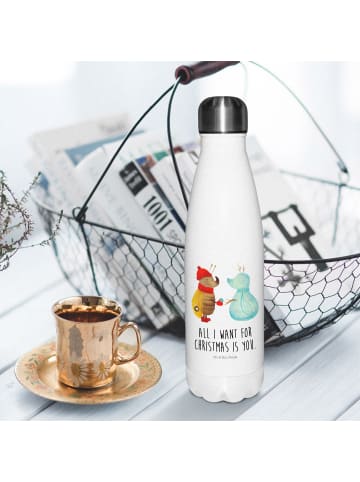 Mr. & Mrs. Panda Thermosflasche Nachtfalter Schneemann mit Spruch in Weiß
