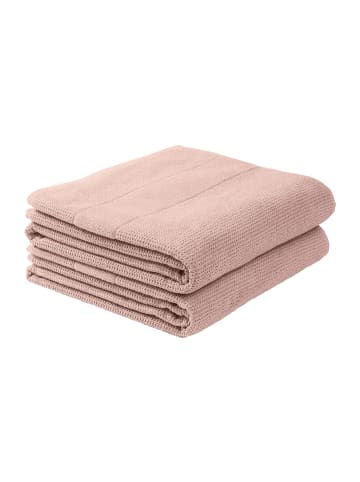 Schiesser 2er-Set: Duschtücher Turin in Hellrosa