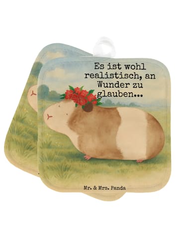 Mr. & Mrs. Panda Topflappen Meerschweinchen Weisheit Design mit ... in Weiß