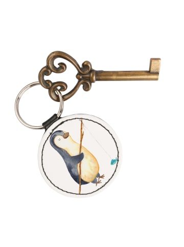 Mr. & Mrs. Panda Anhänger Pinguin Angler ohne Spruch in Weiß