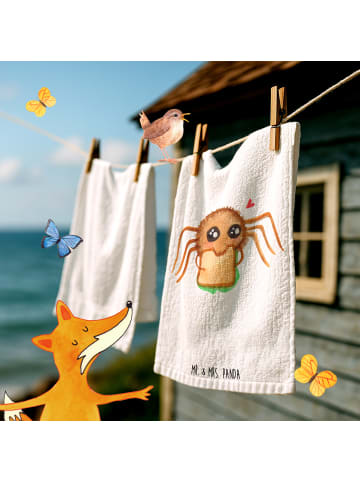 Mr. & Mrs. Panda Mini-Handtuch Spinne Agathe Sandwich ohne Spruch in Weiß