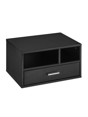 relaxdays Druckerständer in Schwarz - (B)22 x (H)40 x (T)30 cm