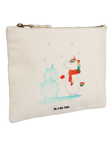 Mr. & Mrs. Panda Schminktasche Einhorn Schneemann ohne Spruch in Weiß