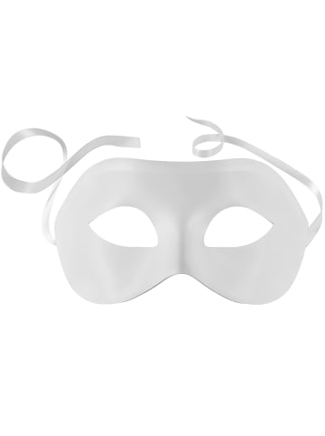 tectake Elegante Halbmaske in Einheitsgröße, weiß