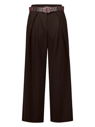 Zero Anzughose mit weitem Bein in Chocolate Plum