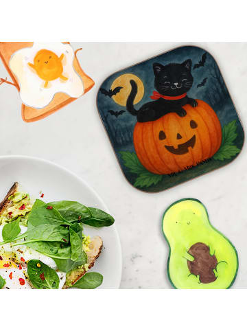 Mr. & Mrs. Panda gläseruntersetzer Schwarze Katze Design ohne Sp... in Weiß